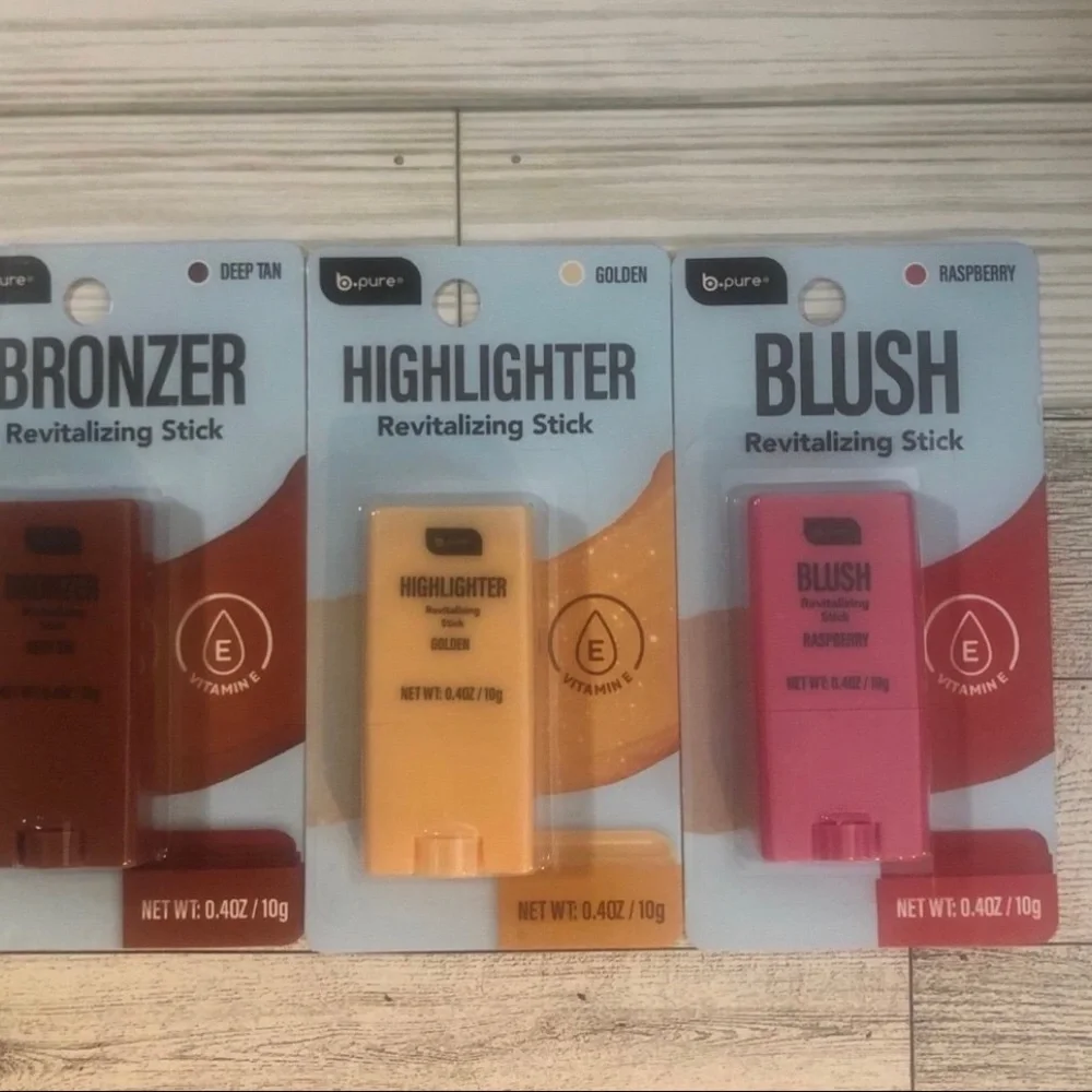 B•Pure Bronzer, Highlighter & Blush Sticks (6 Pack) Entire Collection New BPure